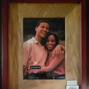 Picture frame, 5x7, wood mat, new (never used).